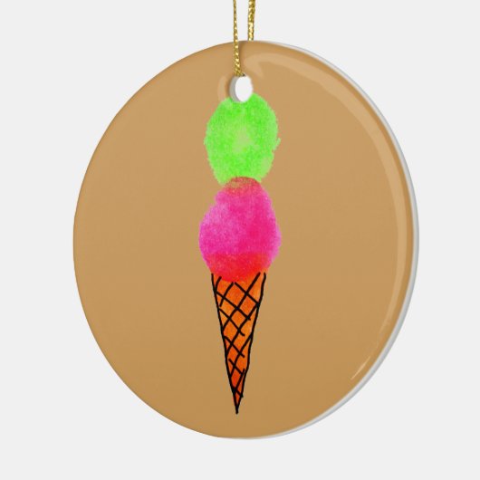 Eiscreme Pop Art Keramikornament (Links)