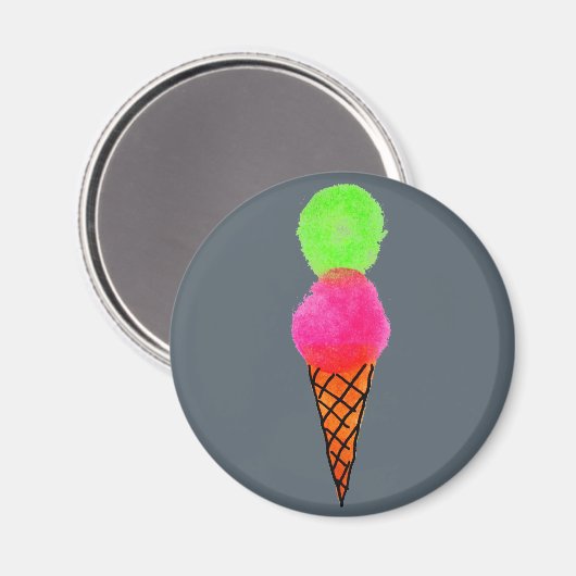 Eiscreme Pop Art Magnet (Vorderseite/Rückseite)
