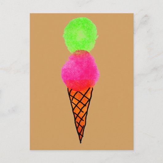 Eiscreme Pop Art Postkarte (Vorderseite)