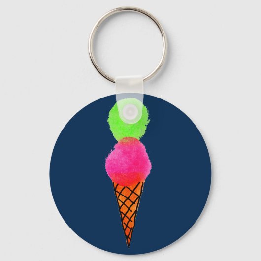 Eiscreme Pop Art Schlüsselanhänger (Vorderseite)