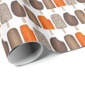 Eiscreme-Pop Bars Popsicle Creamsicle Fudge Geschenkpapier (Rolleneckpunkt)