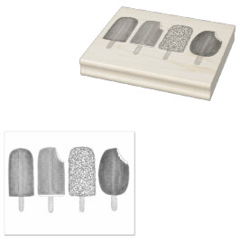 Eiscreme-Pop Bars Popsicle Creamsicle Fudge Gummistempel