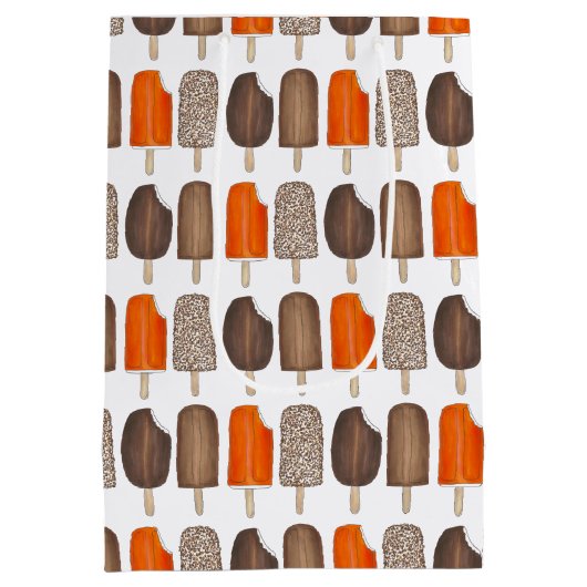 Eiscreme-Pop Bars Popsicle Creamsicle Fudge Mittlere Geschenktüte (Rückseite)