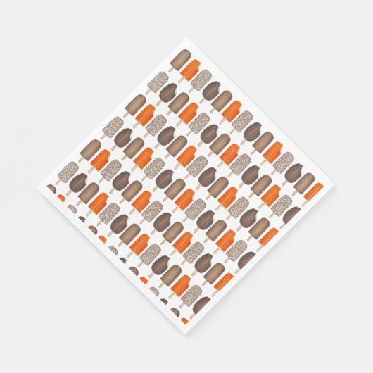 Eiscreme-Pop Bars Popsicle Creamsicle Fudge Serviette (Ecke)