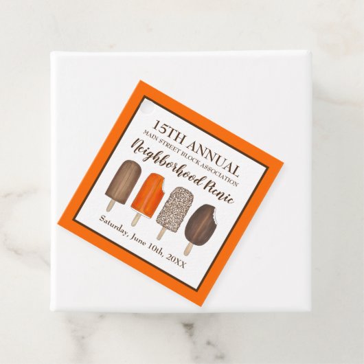 Eiscreme-Pop Bars Popsicle Creamsikel Picnic Geschenkanhänger (Beispiel)