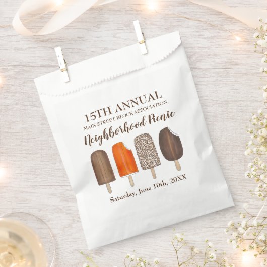 Eiscreme-Pop Bars Popsicle Creamsikel Picnic Geschenktütchen (Ausgeschnitten)