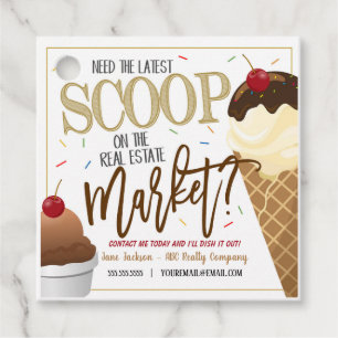 Eiscreme-Pop durch Tags Geschenkanhänger