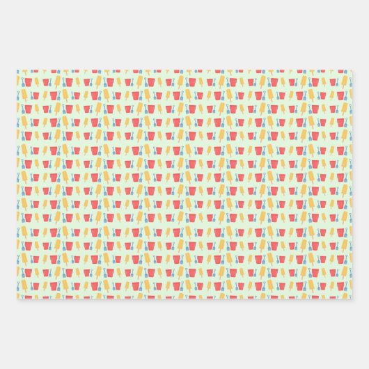 Eiscreme-Pop und Sandcastle-Schaufelmuster Geschenkpapier Set (Vorderseite 2)