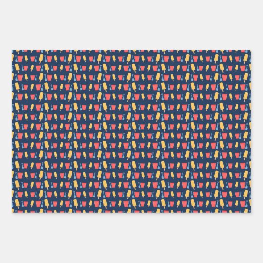 Eiscreme-Pop und Sandcastle-Schaufelmuster Geschenkpapier Set (Vorderseite 3)