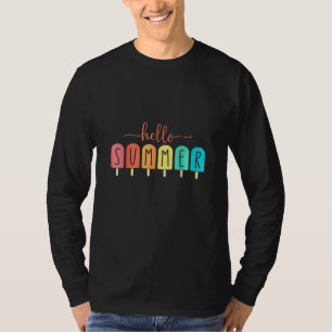 Eiscreme Popsicle Ice Lolly Hallo Sommerferien T-Shirt