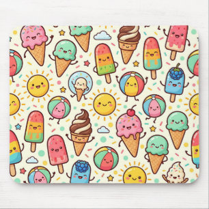 Eiscreme-Popsicle-Mauspad – Süßes Sommer-Muster Mousepad