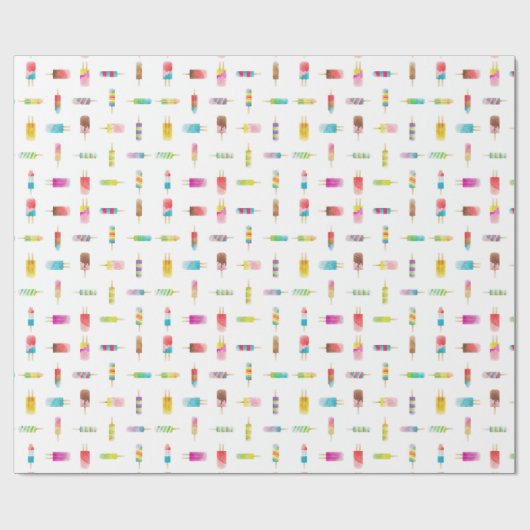 Eiscreme Popsicle-Packpapier Geschenkpapier (Flach)