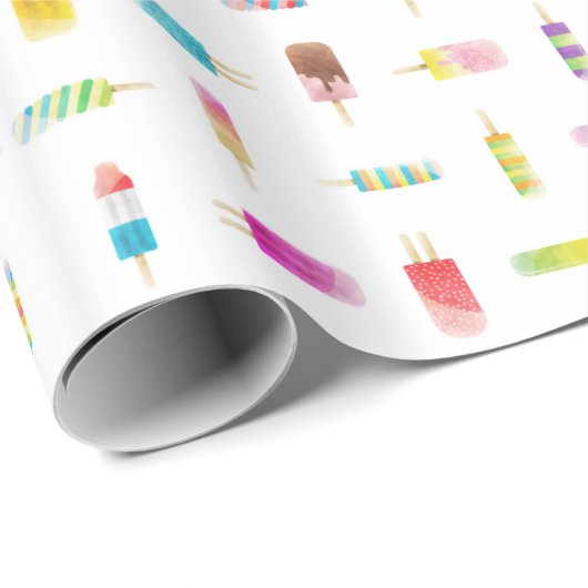 Eiscreme Popsicle-Packpapier Geschenkpapier (Rolleneckpunkt)