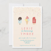 Eiscreme & Popsicle Sommereinladung Einladung (Vorderseite)