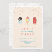 Eiscreme & Popsicle Sommereinladung Einladung (Vorne/Hinten)