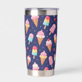 Eiscreme-, Popsicle- und Kirschenmuster Thermobecher (Links)
