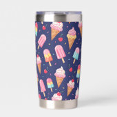 Eiscreme-, Popsicle- und Kirschenmuster Thermobecher (Vorderseite)