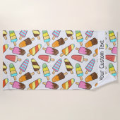 Eiscreme Popsicles benutzerdefiniertes Textilien Strandtuch (Vorderseite)