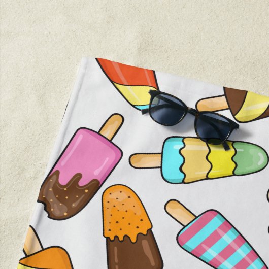 Eiscreme Popsicles benutzerdefiniertes Textilien Strandtuch (Beispiel)