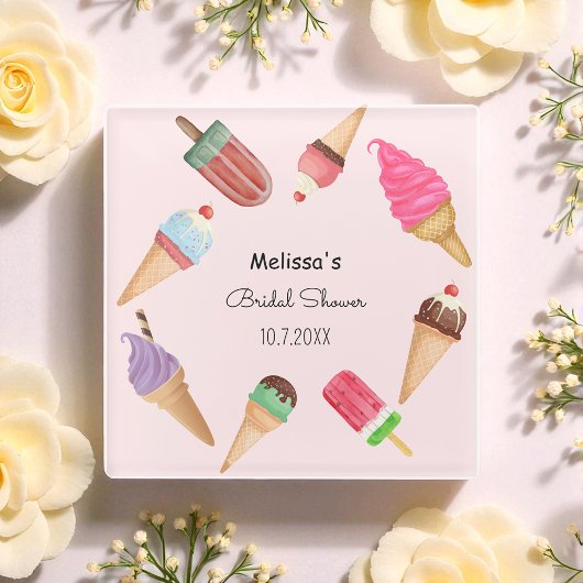 Eiscreme Popsicles Brautparty Geburtstag Glasuntersetzer