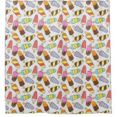 Eiscreme Popsicles Duschvorhang (Vorderseite)