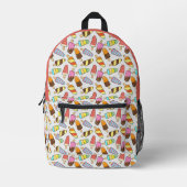 Eiscreme-Popsicles-Muster Bedruckter Rucksack (Vorderseite)