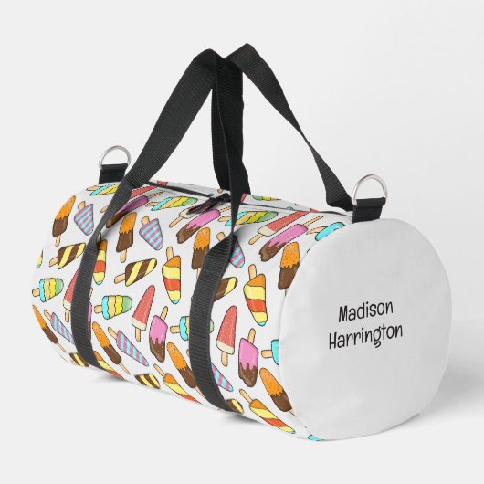 Eiscreme-Popsicles-Muster Duffle Bag (Linke Seite)