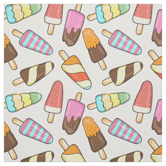 Eiscreme Popsicles Muster Gewebe Stoff (Muster)