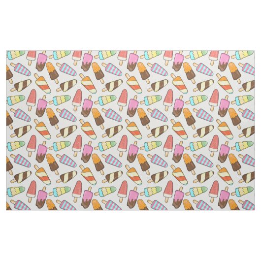 Eiscreme Popsicles Muster Gewebe Stoff (Fat Quarter (45,7 x 55,9 cm))