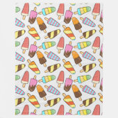 Eiscreme Popsicles Mustervlies Fleecedecke (Vorderseite)