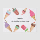 Eiscreme Popsicles Summer Pool Party Seidenpapier (Vorderseite)