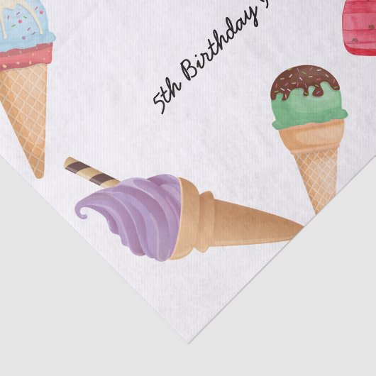 Eiscreme Popsicles Summer Pool Party Seidenpapier (Ausschnitt)