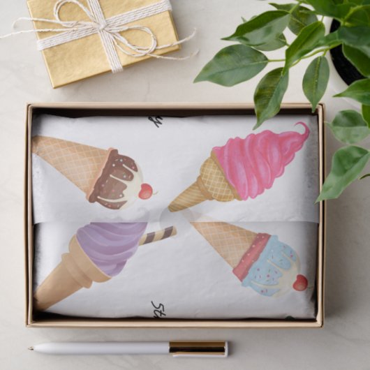 Eiscreme Popsicles Summer Pool Party Seidenpapier (Geschenk)