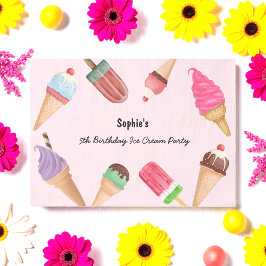 Eiscreme Popsicles Summer Pool Party Seidenpapier