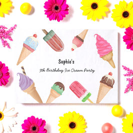 Eiscreme Popsicles Summer Pool Party Seidenpapier