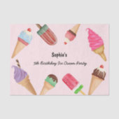 Eiscreme Popsicles Summer Pool Party Seidenpapier (Vorderseite)