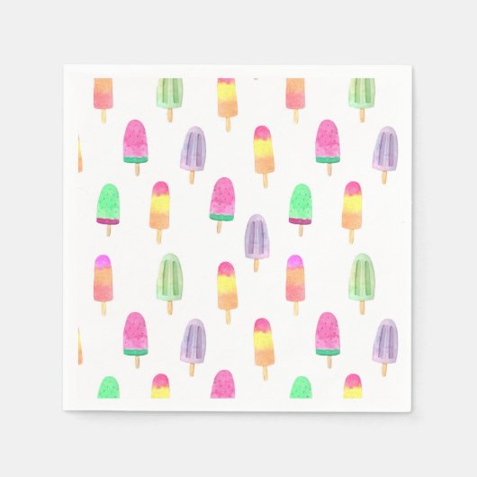 Eiscreme-Popsikel Serviette (Vorderseite)