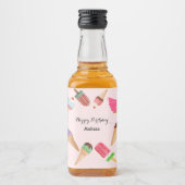 Eiscreme Popsiv Pink Pool Party Alkoholflaschenetikett (Vorderseite)