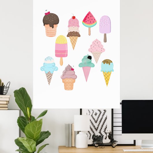Eiscreme Poster (Heimbüro)