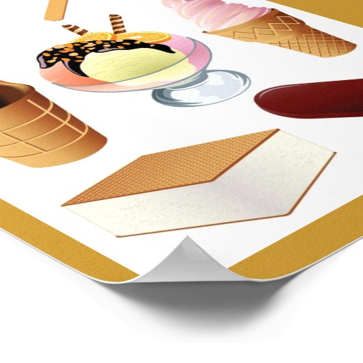 Eiscreme Poster (Ecke)