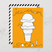 Eiscreme Postkarte (Vorne/Hinten)