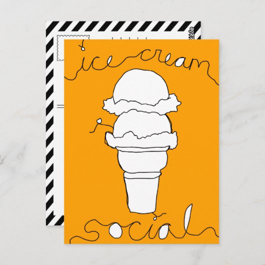 Eiscreme Postkarte (Vorne/Hinten)
