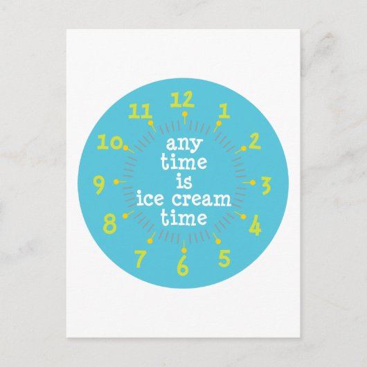 Eiscreme Postkarte (Vorderseite)