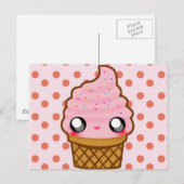 Eiscreme Postkarte (Vorne/Hinten)