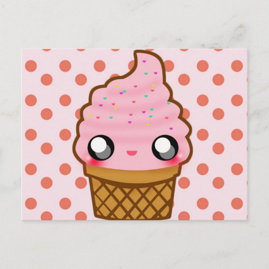 Eiscreme Postkarte (Vorderseite)