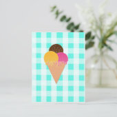 Eiscreme Postkarte (Stehend Vorderseite)