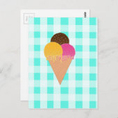 Eiscreme Postkarte (Vorne/Hinten)