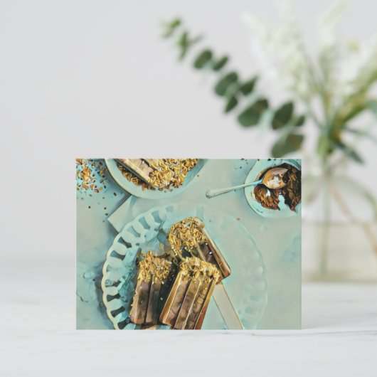 Eiscreme Postkarte (Stehend Vorderseite)