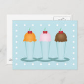 Eiscreme Postkarte (Vorne/Hinten)