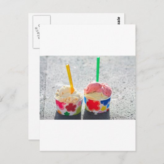 Eiscreme Postkarte (Vorne/Hinten)